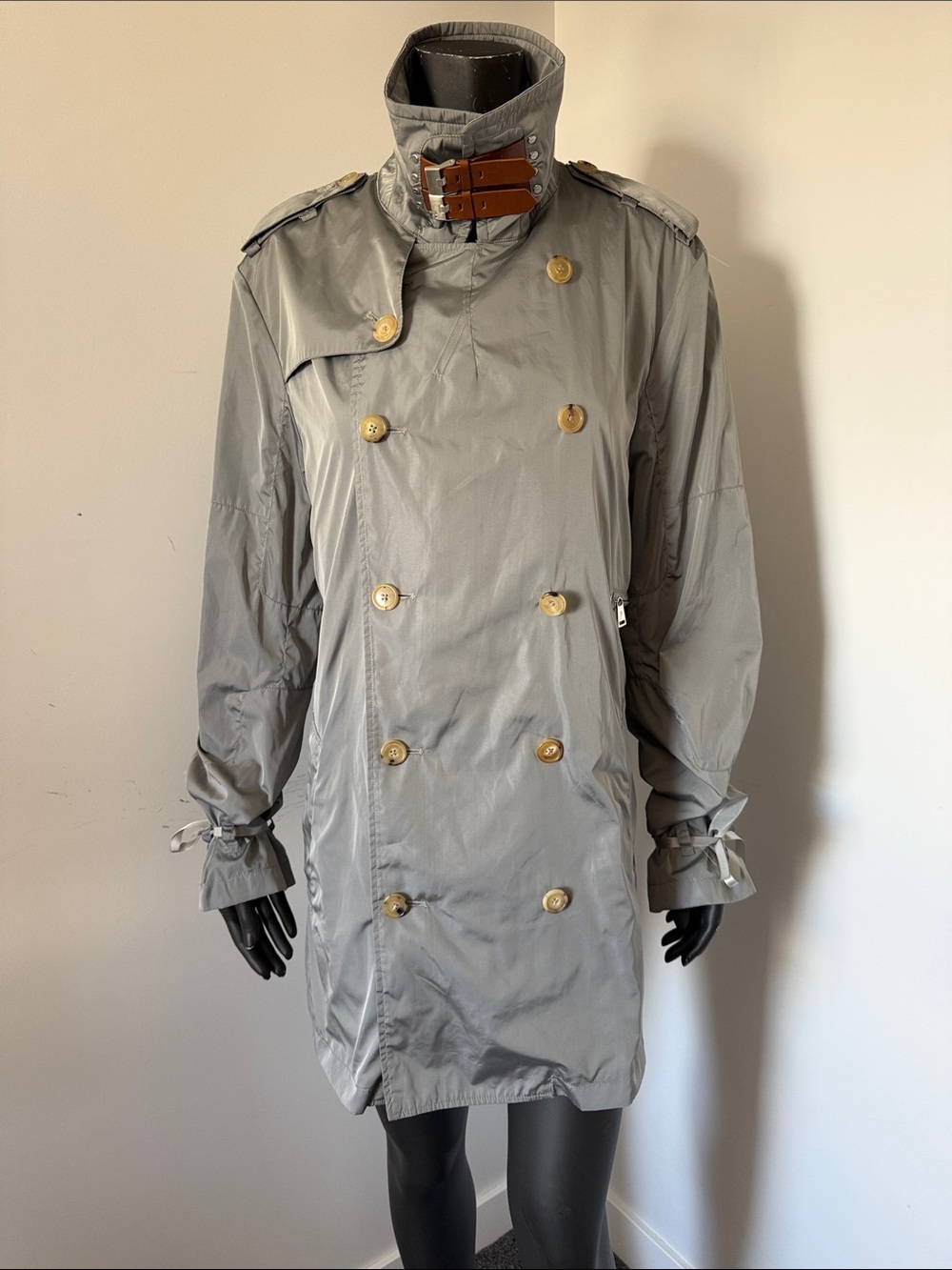 Ralph Lauren Grey Utility Trench Jacket Coat Size L